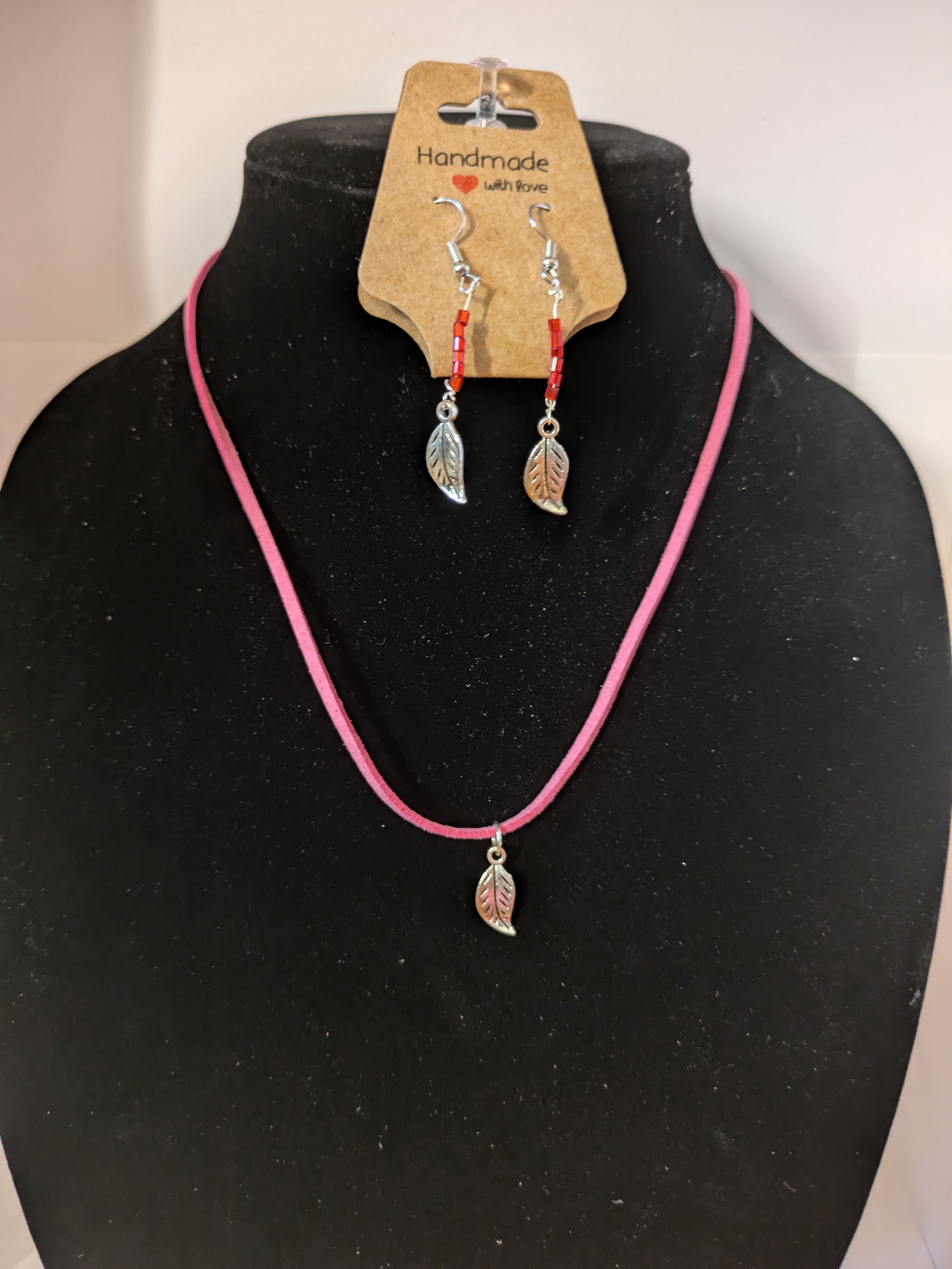 Gold Leaf necklace and Earrings