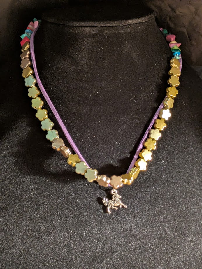 Double necklace with Horse