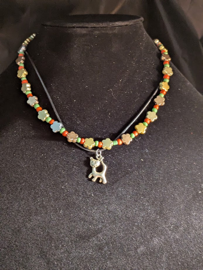 Double Necklace with Cat