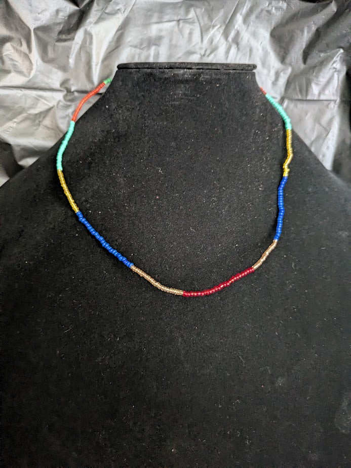 Rainbow beaded necklace