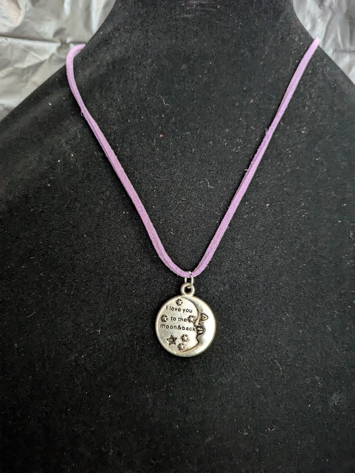 Necklace with love you to the moon and back