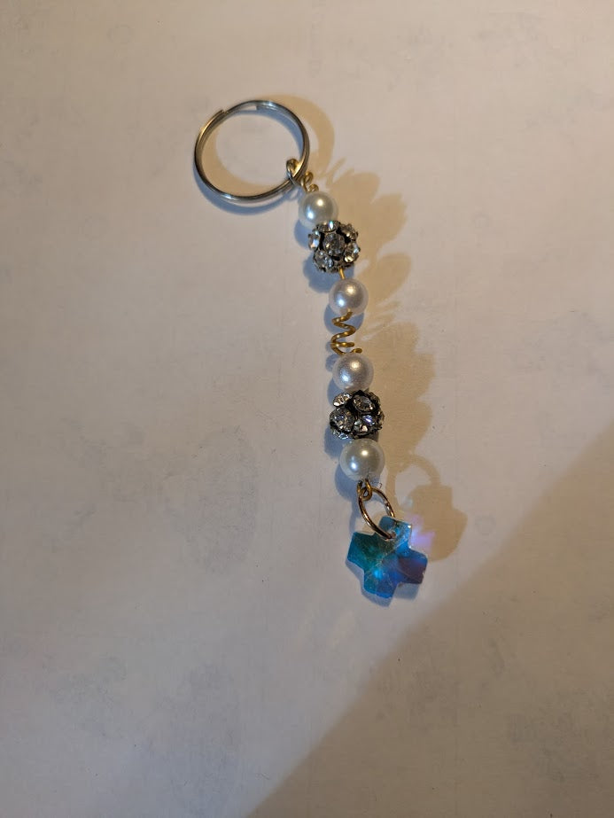 White Pearl W/Diamond Cross