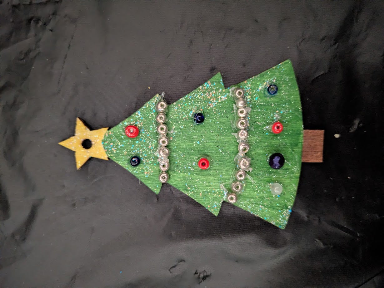 Christmas Tree with Bead Garland