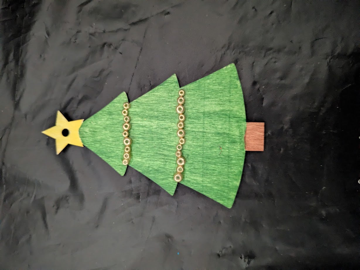 Christmas Tree with Silver Garland