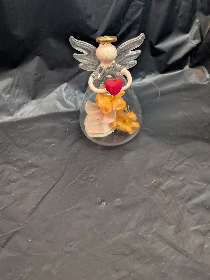 Glass Angels with Flowers