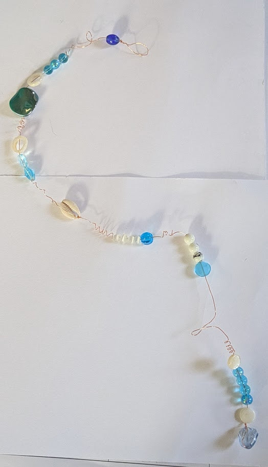 Blue and seashell suncatcher