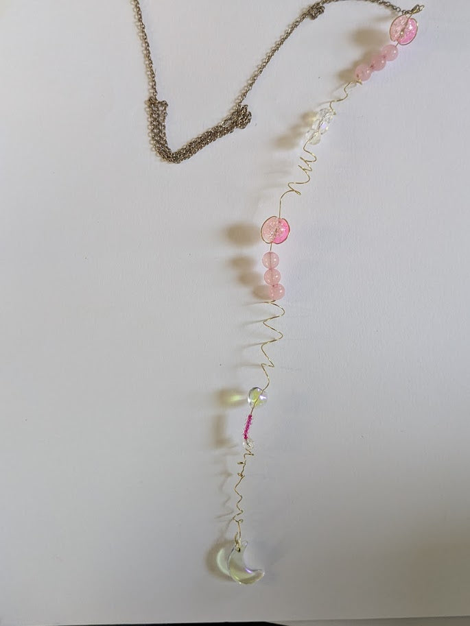 Small Pink with moon Suncatcher