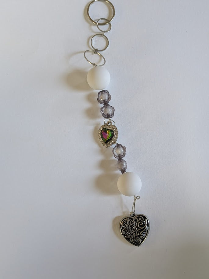 Chunky Large keychain with heart