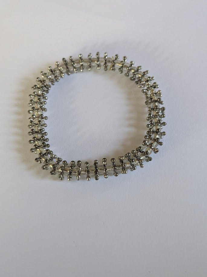 Silver with clear beads Bracelet