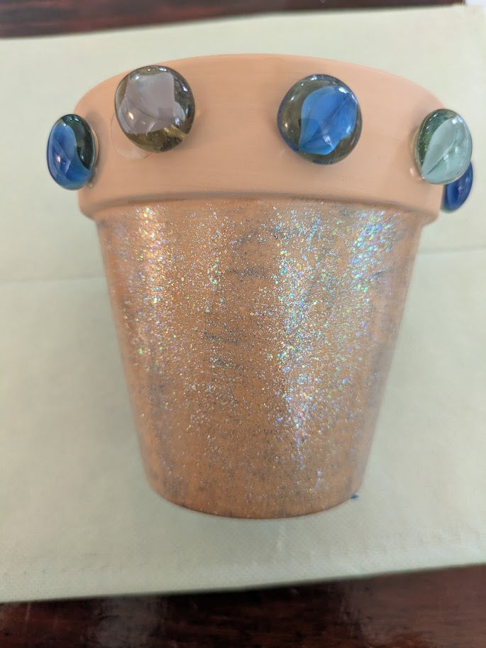 Flower Pot with Circle stones