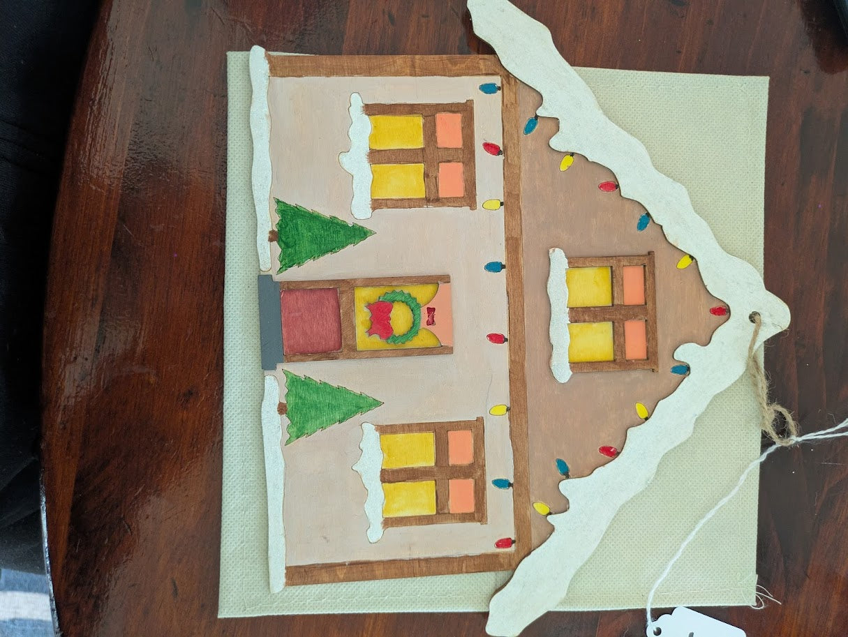 Christmas Gingerbread House wooden