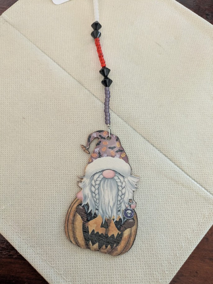 Gnome Jack o lantern Multi Colored Beads