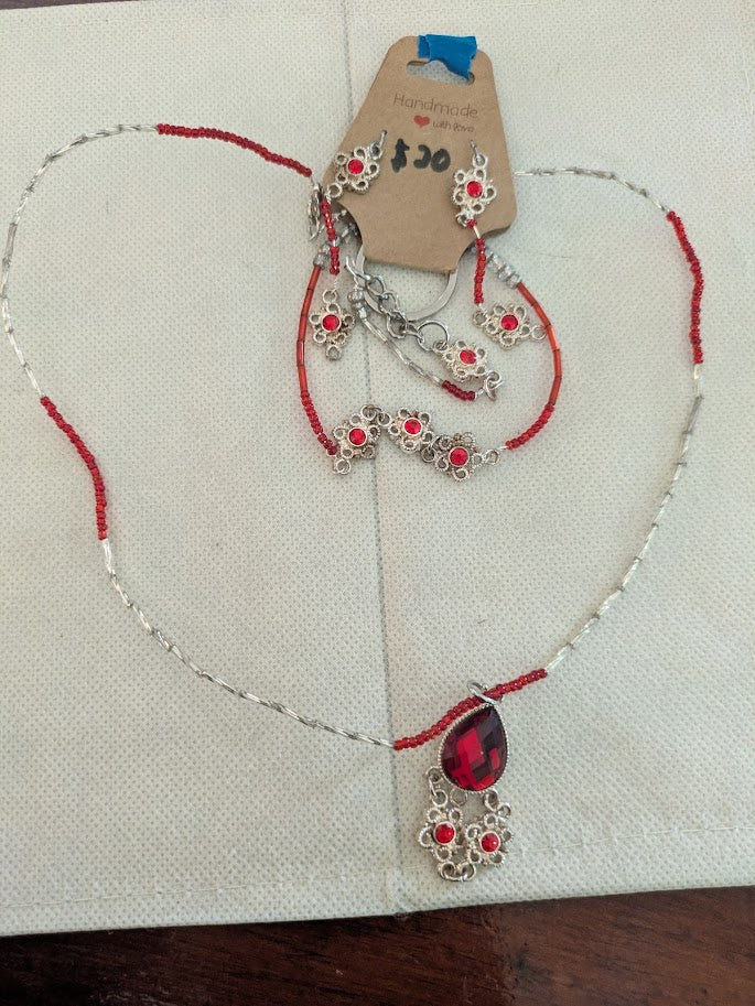 Full set Red and silver