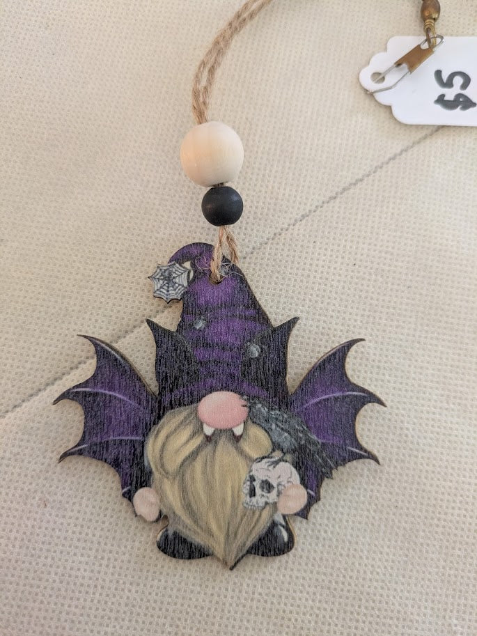 Gnome Bat Wooden Bead
