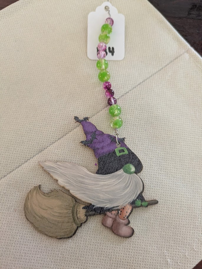 Gnome Broom Green and Purple