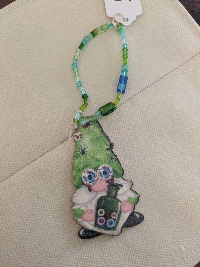 Green Gnome With Big eyes Circle