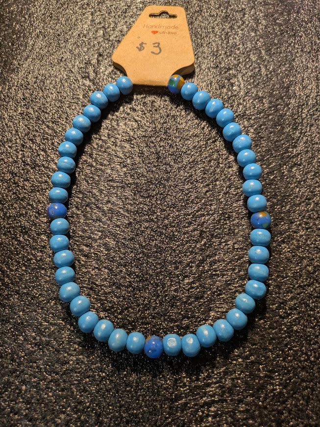 Necklace Blue with Globe bead