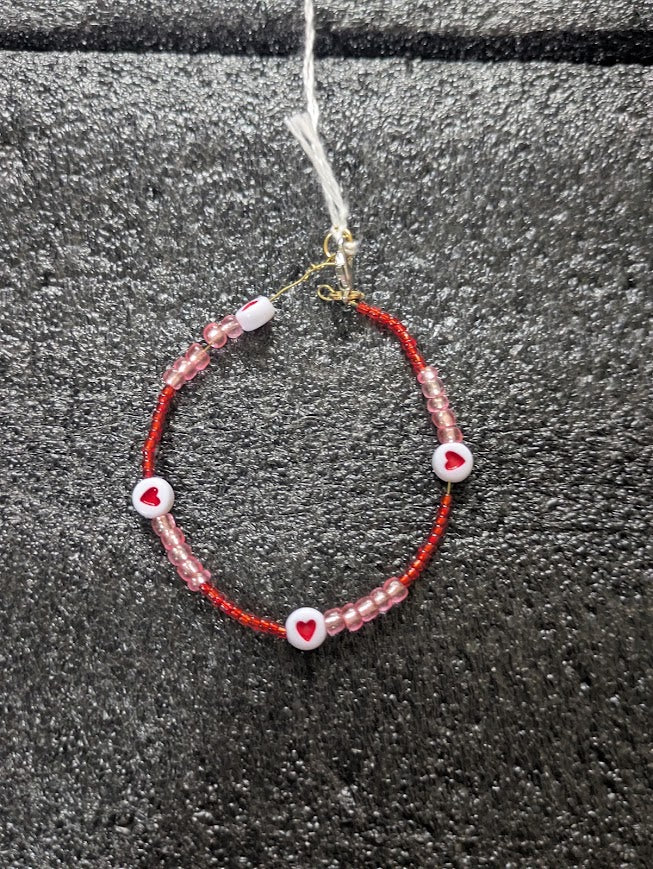 Bracelet Pink/red heart