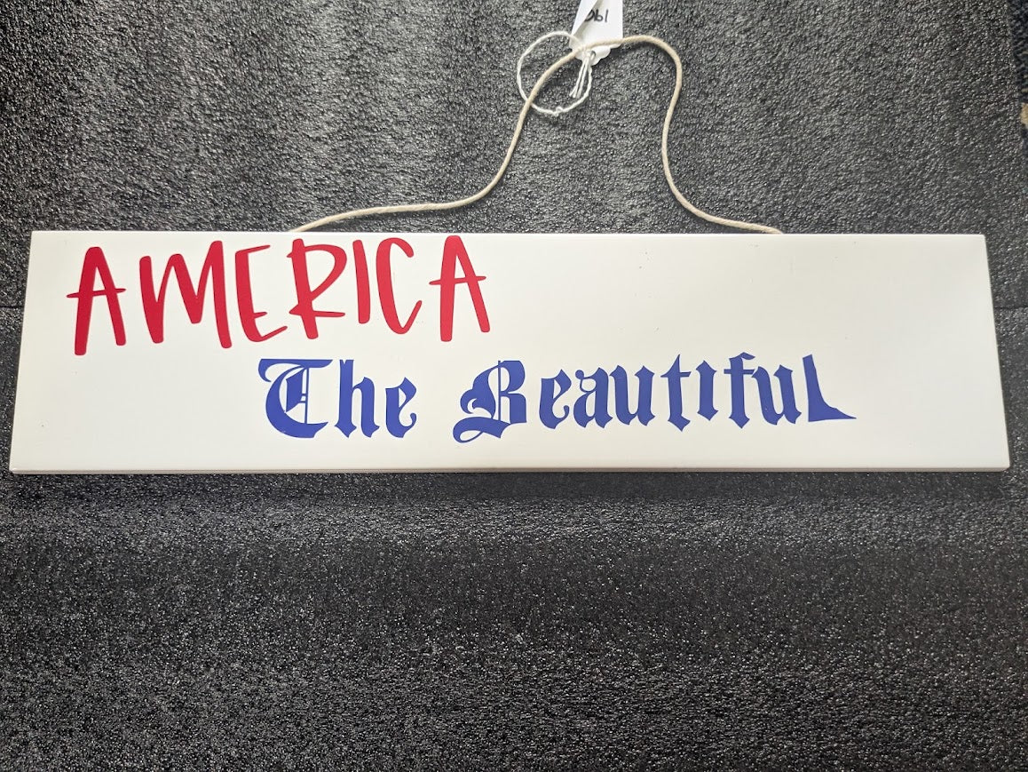 Ceramic Sign America the Beautiful