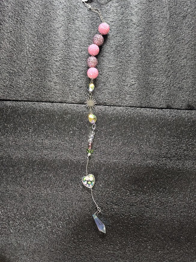 Suncatcher pink with Flower Heart